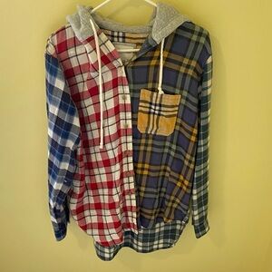 American Eagle Hooded Flannel